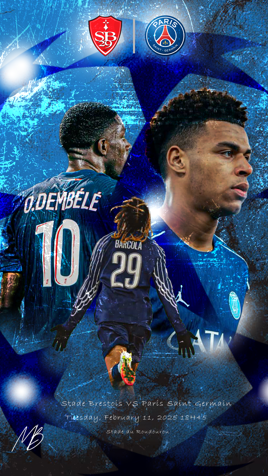 Affiche Brest vs PSG